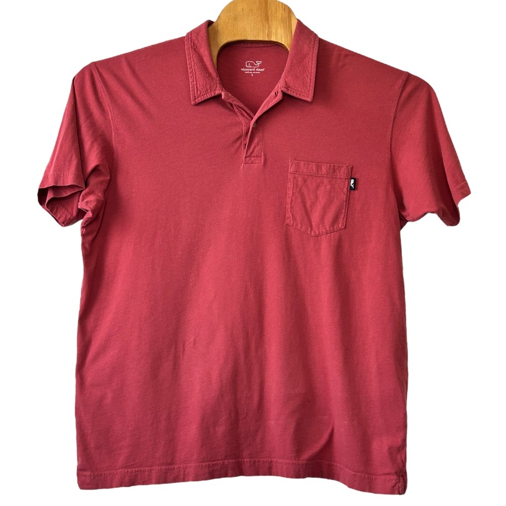 Vineyard Vines Men’s Short Sleeve Salmon Polo Shirt Sz L